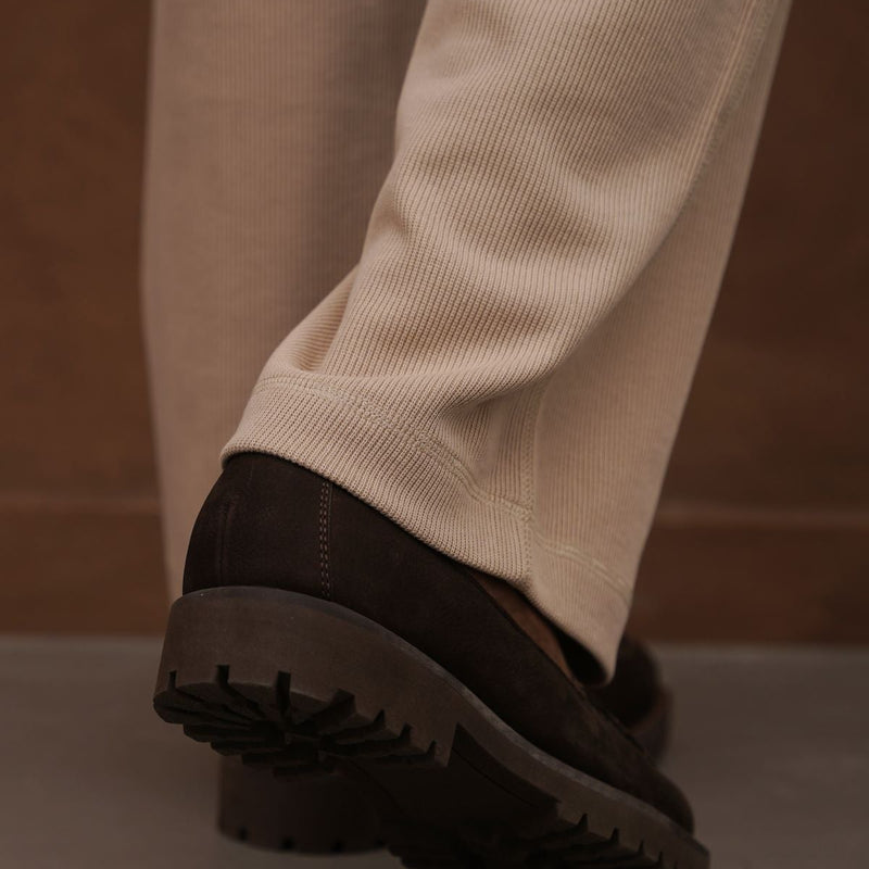 LEATHER MOC-TOE SHOES