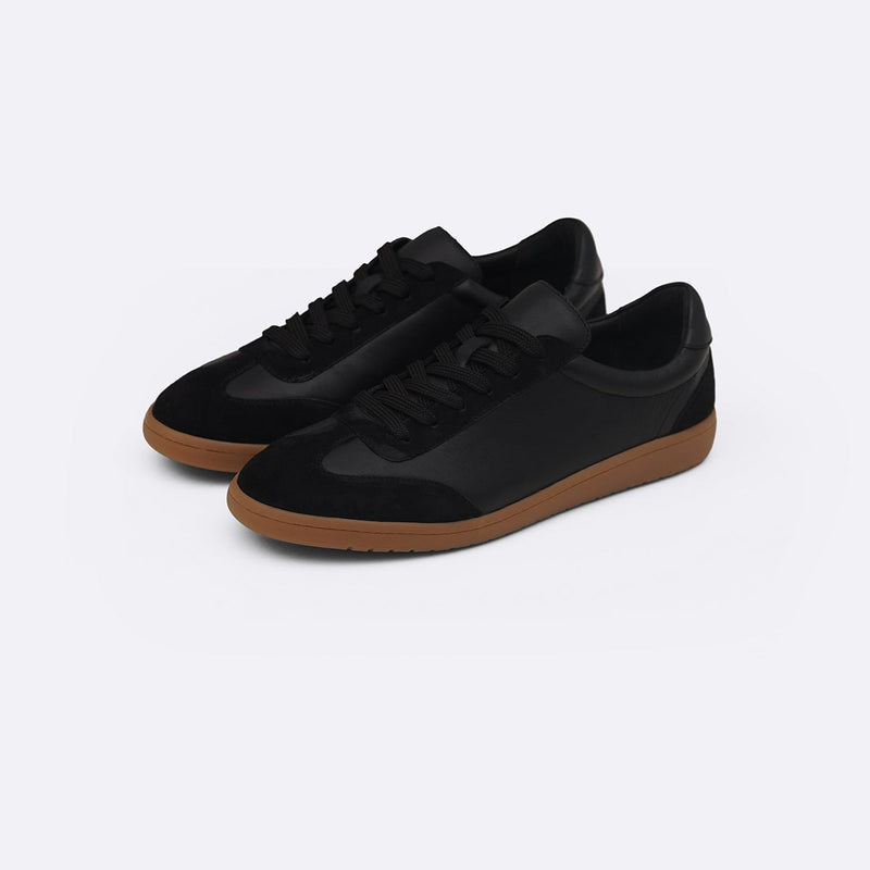 STREETWEAR LOW-TOP LEATHER SNEAKERS