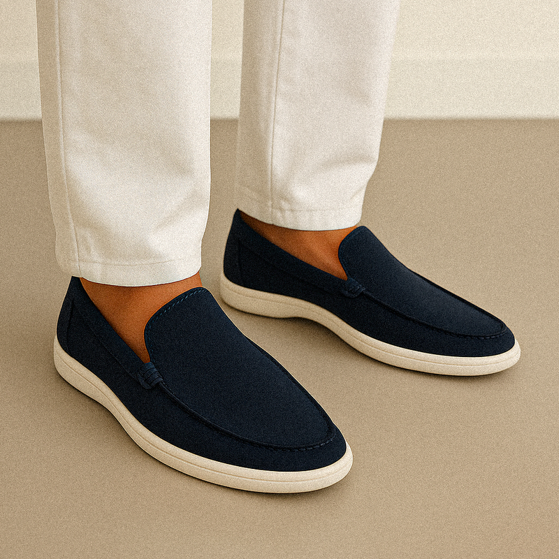IVAR® Teal Blue Suede Loafers