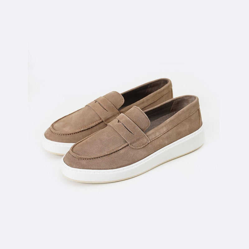 SUEDE PENNY LOAFERS