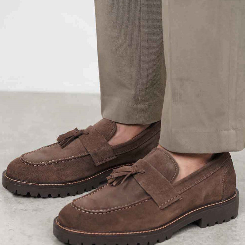 SUEDE TASSEL LOAFERS