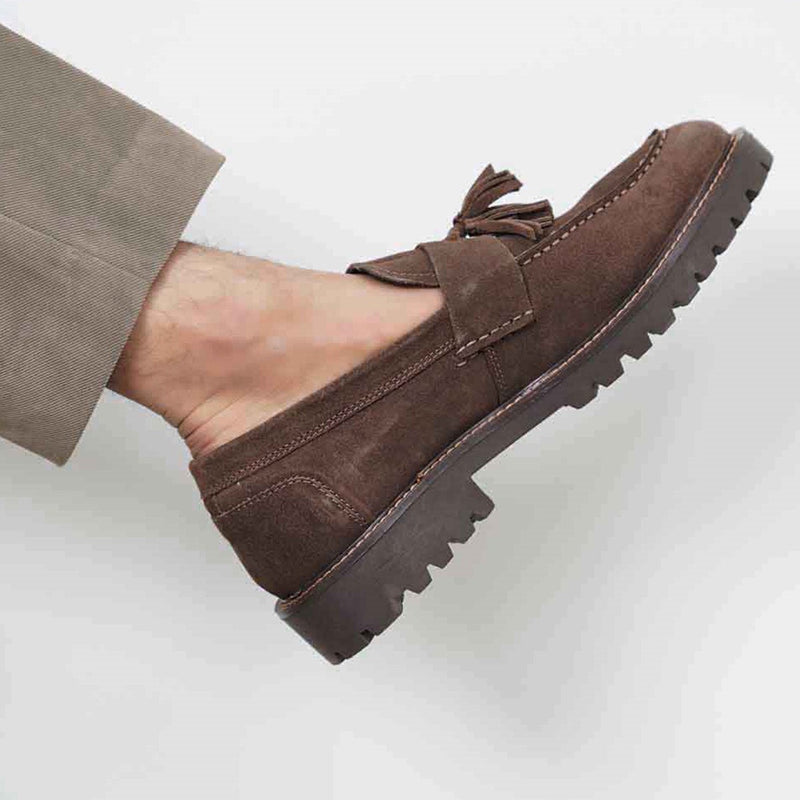 SUEDE TASSEL LOAFERS