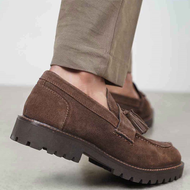 SUEDE TASSEL LOAFERS