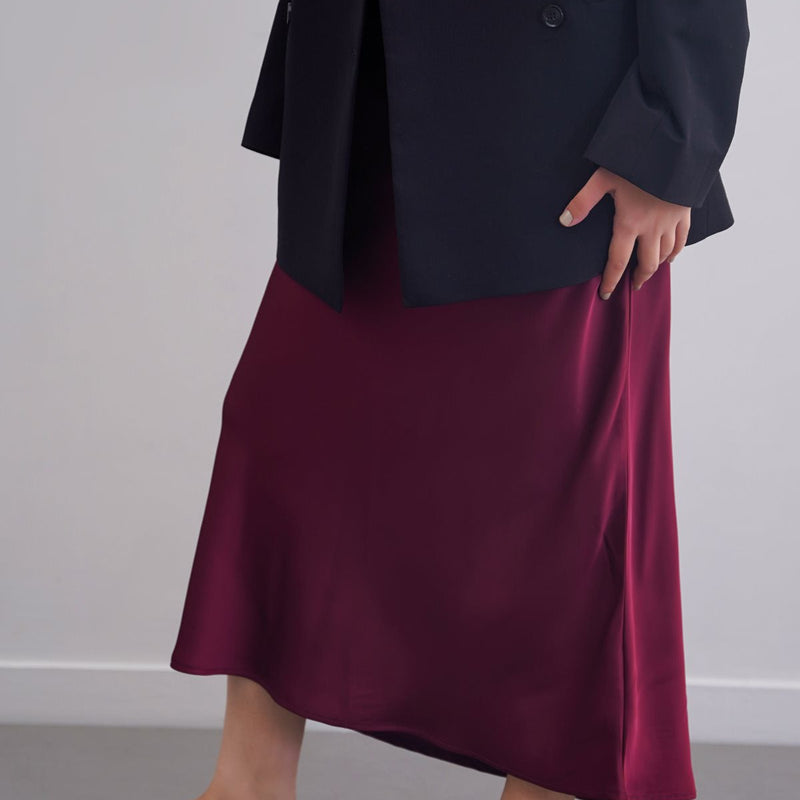SATIN LONG SKIRT