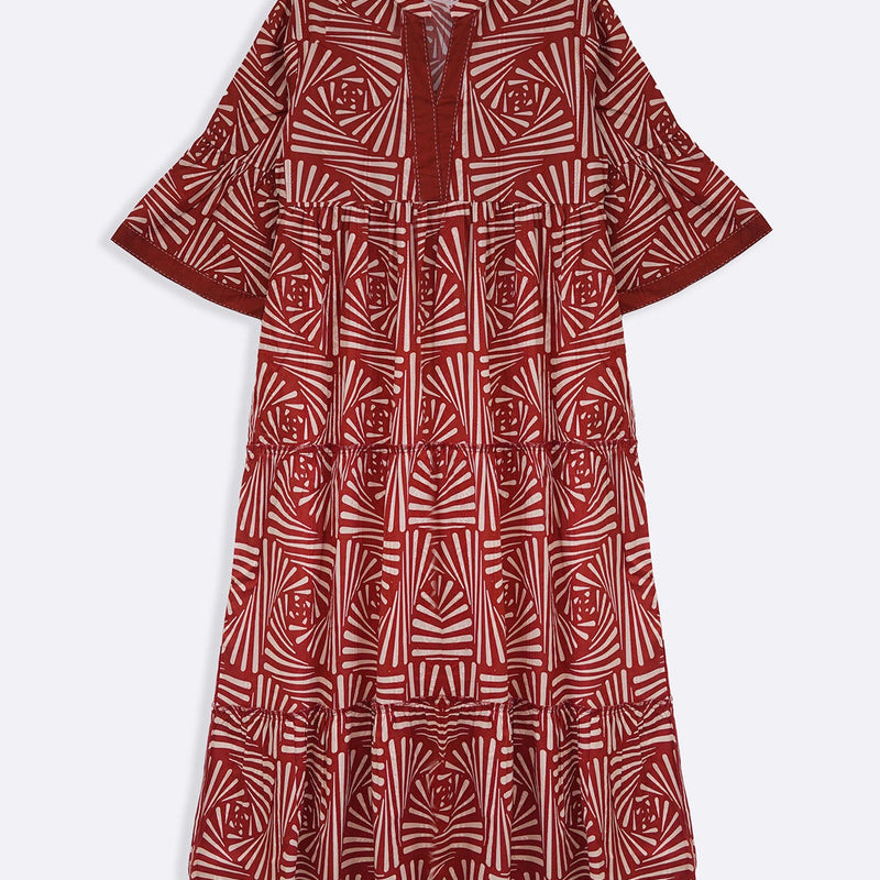 CINNAMON EMBROIDERED DRESS