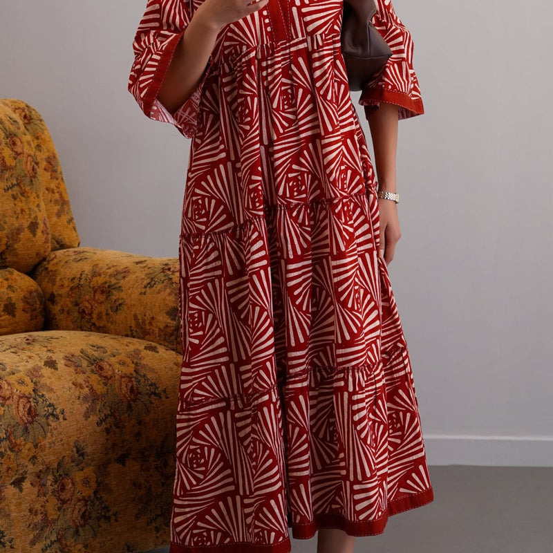 CINNAMON EMBROIDERED DRESS