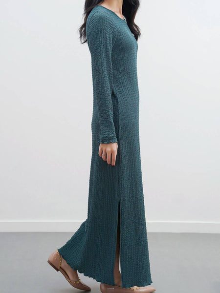 CREASED LONG DRESS