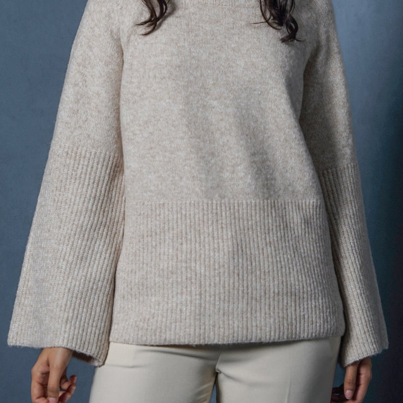 MOROCCO RIB SLEEVE SWEATER