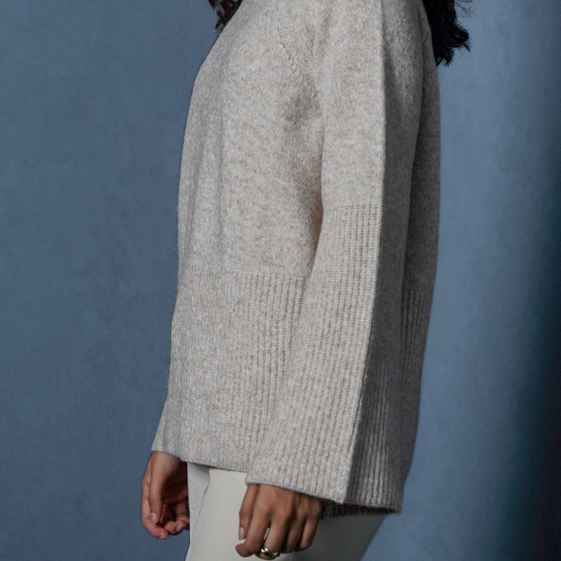 MOROCCO RIB SLEEVE SWEATER