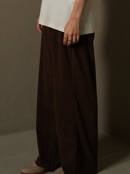 WALNUT CORDUROY TROUSERS