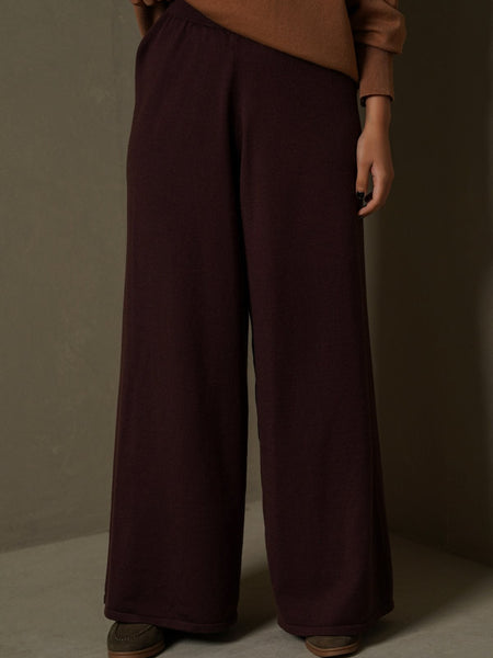 FLOWY KNIT TROUSERS
