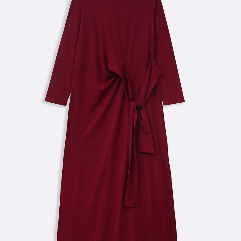 RUCHED WRAP DRESS