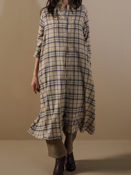 FLANNEL SHIRT DRESS