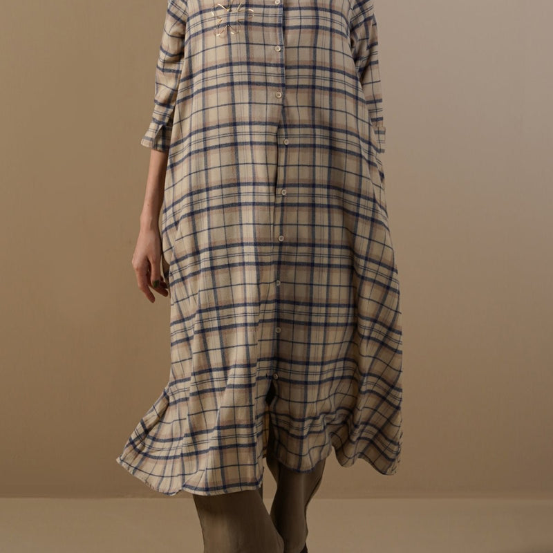 FLANNEL SHIRT DRESS