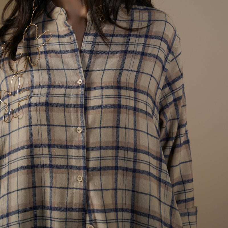 FLANNEL SHIRT DRESS