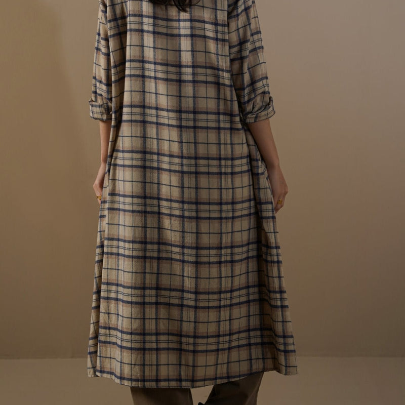 FLANNEL SHIRT DRESS