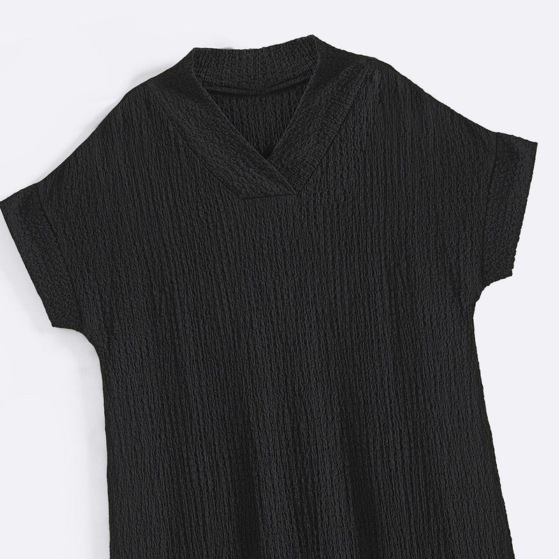 CRINKLE CASCADE DRESS