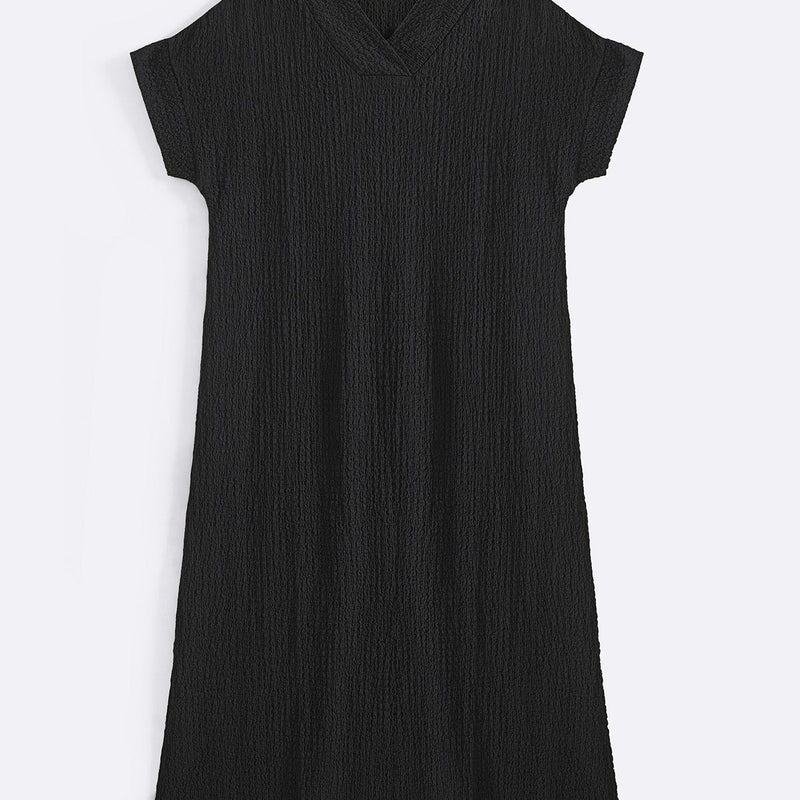 CRINKLE CASCADE DRESS