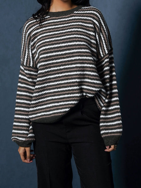 PINSTRIPE WEAVE SWEATER