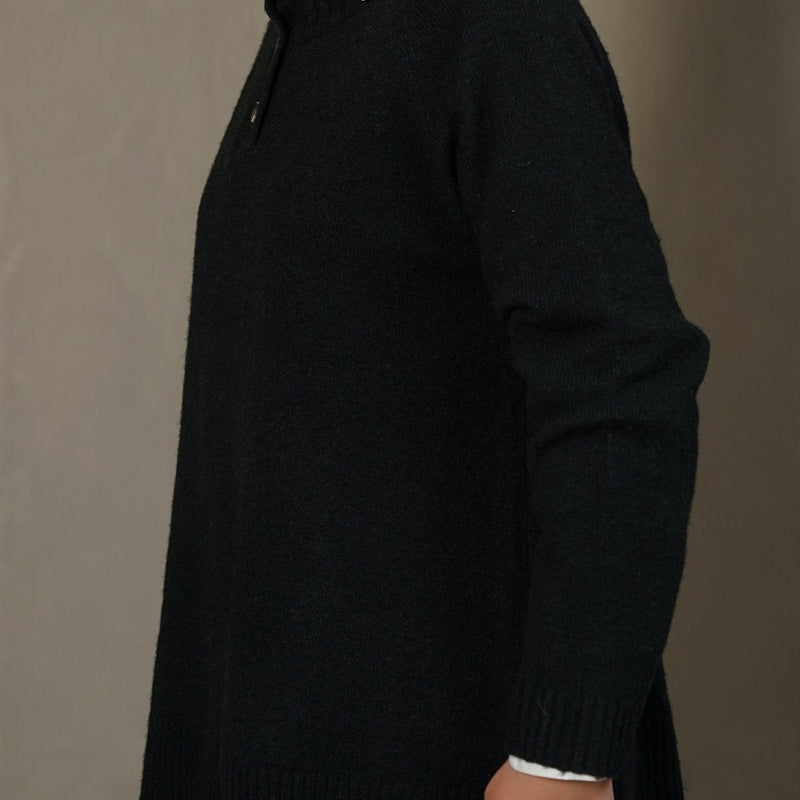 HENLEY RIBBED PULLOVER