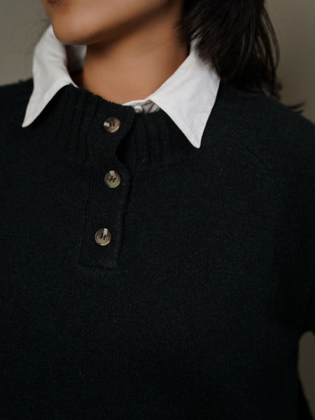 HENLEY RIBBED PULLOVER