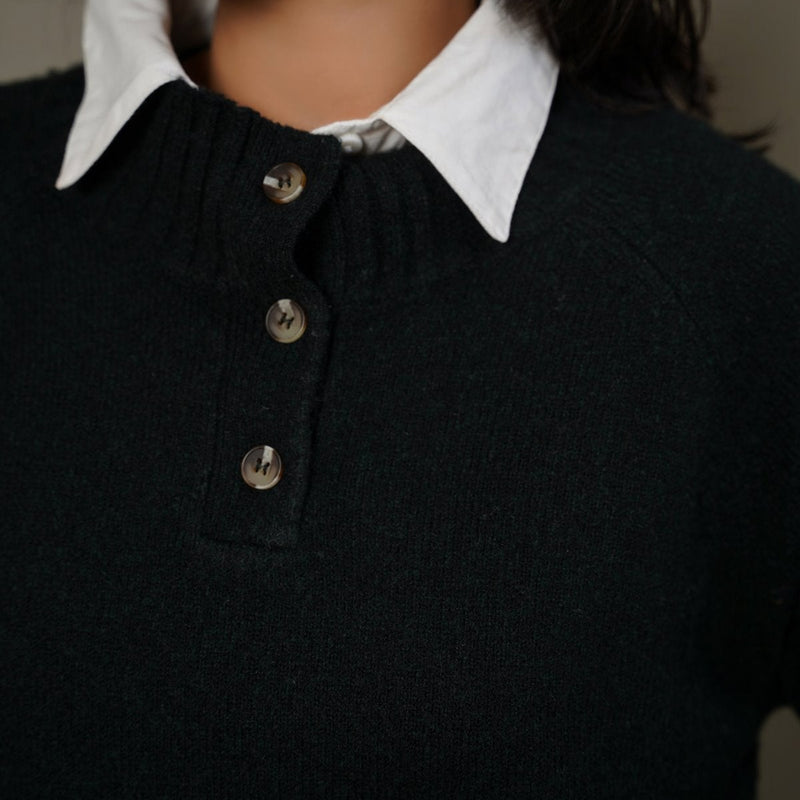 HENLEY RIBBED PULLOVER