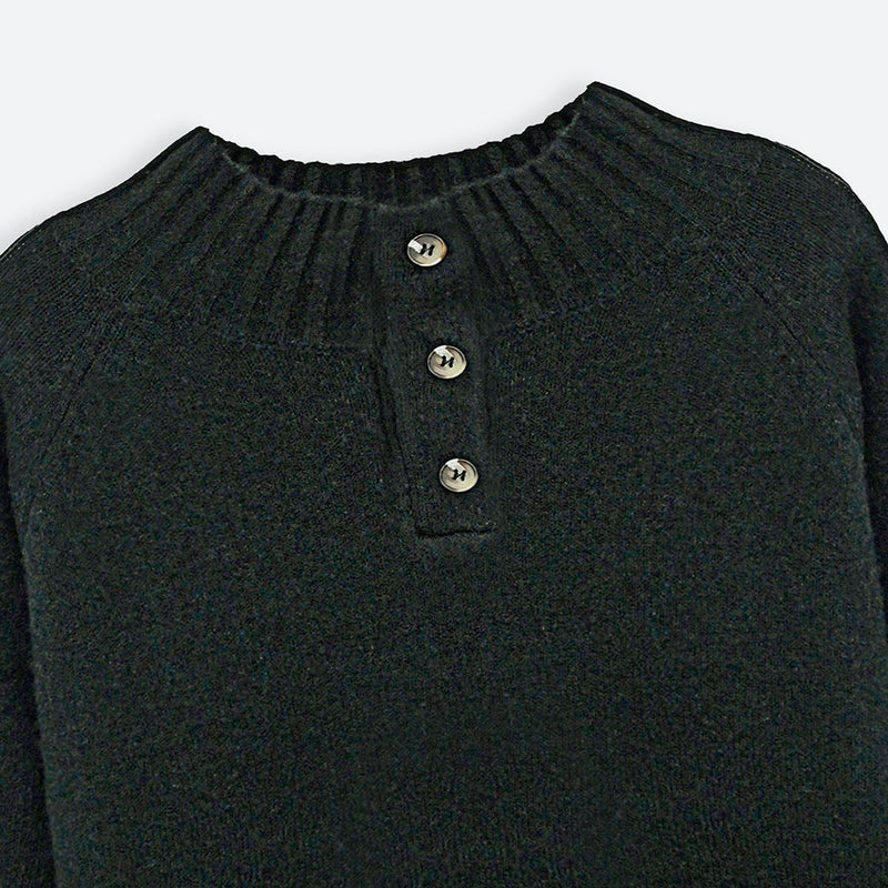 HENLEY RIBBED PULLOVER