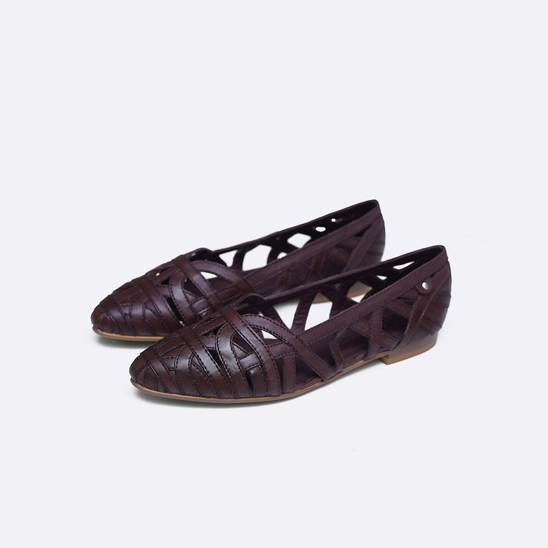 LEATHER WOVEN PUMPS