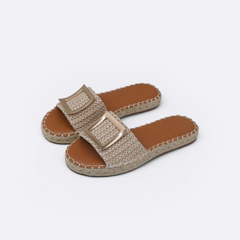 ROMA BUCKLE SLIDES