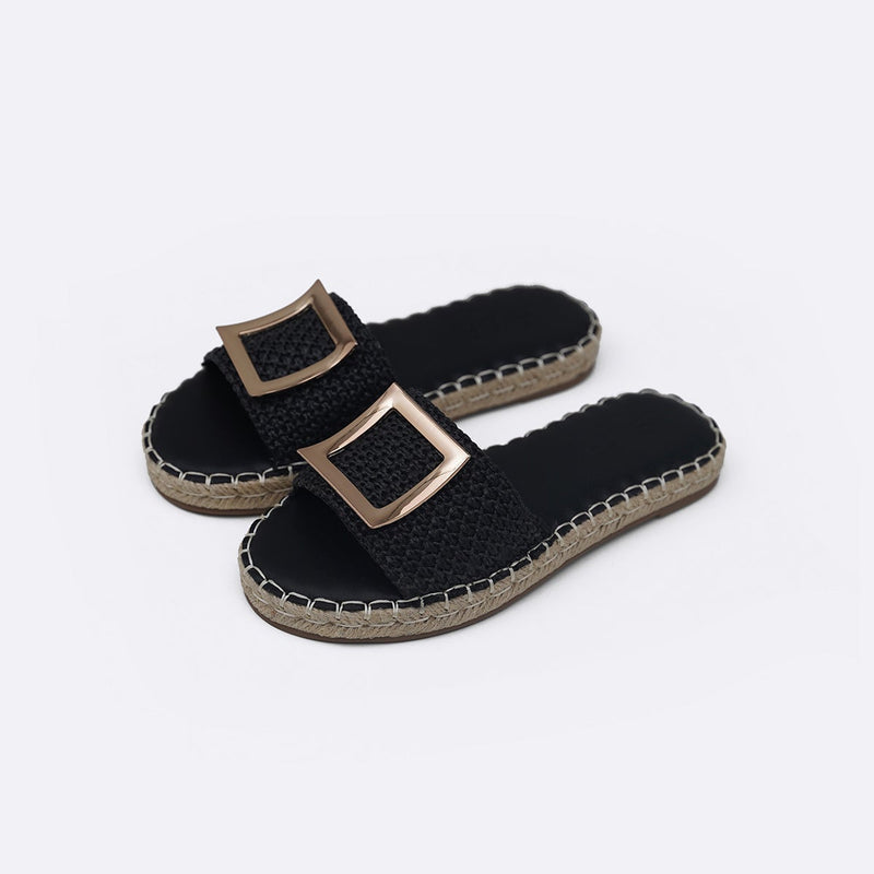 ROMA BUCKLE SLIDES