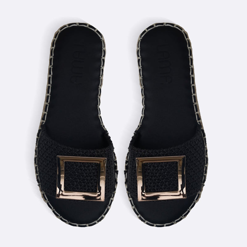 ROMA BUCKLE SLIDES