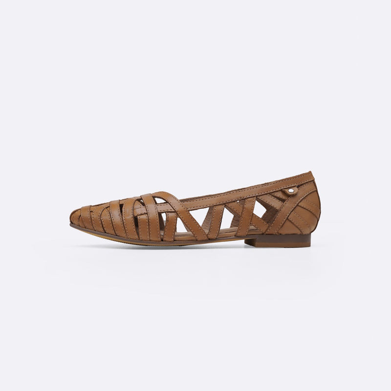LEATHER WOVEN PUMPS