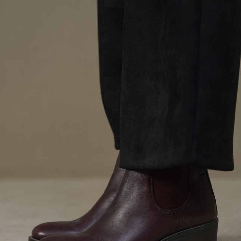 BLOCK LEATHER BOOTS