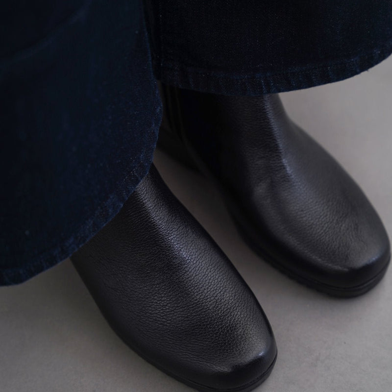 COMFY LEATHER WEDGE BOOTS