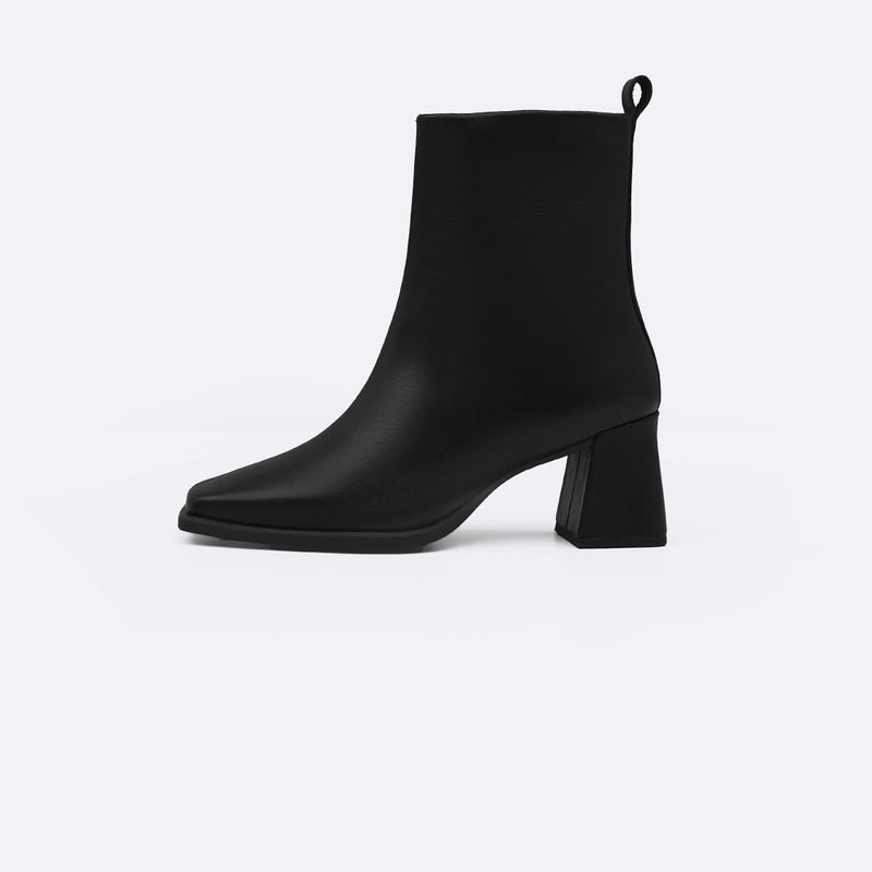 TOP-STITCH LEATHER BOOTS