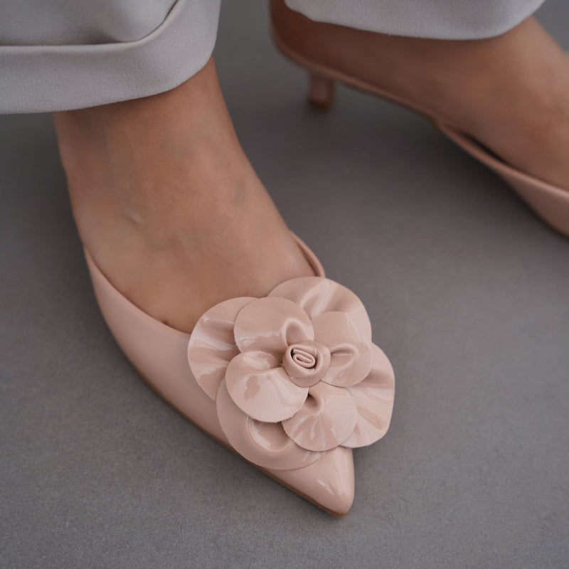 FLOWER MINI HEELS