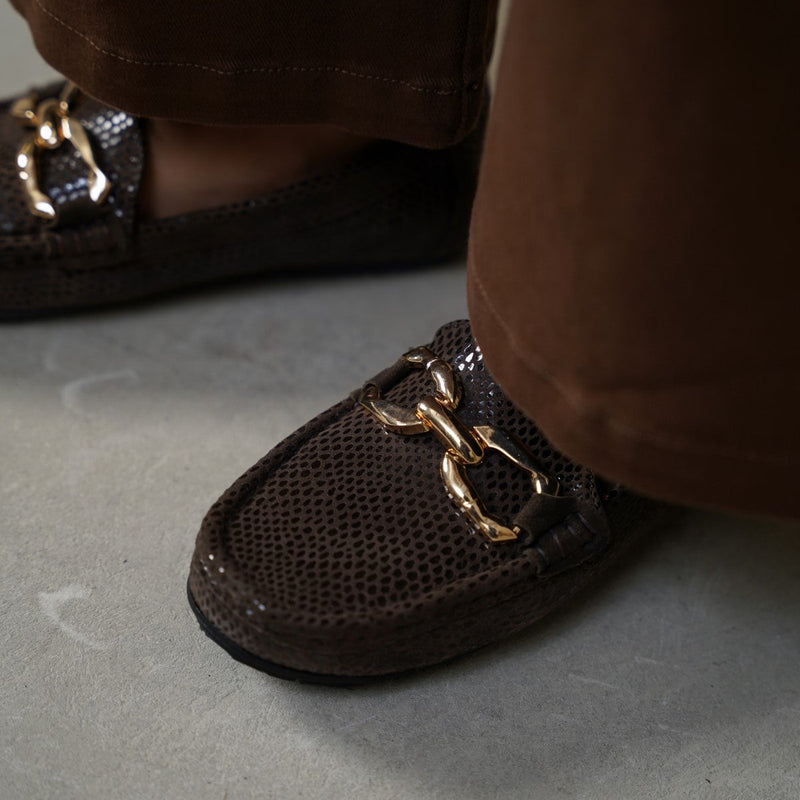 METAL LEATHER LOAFERS