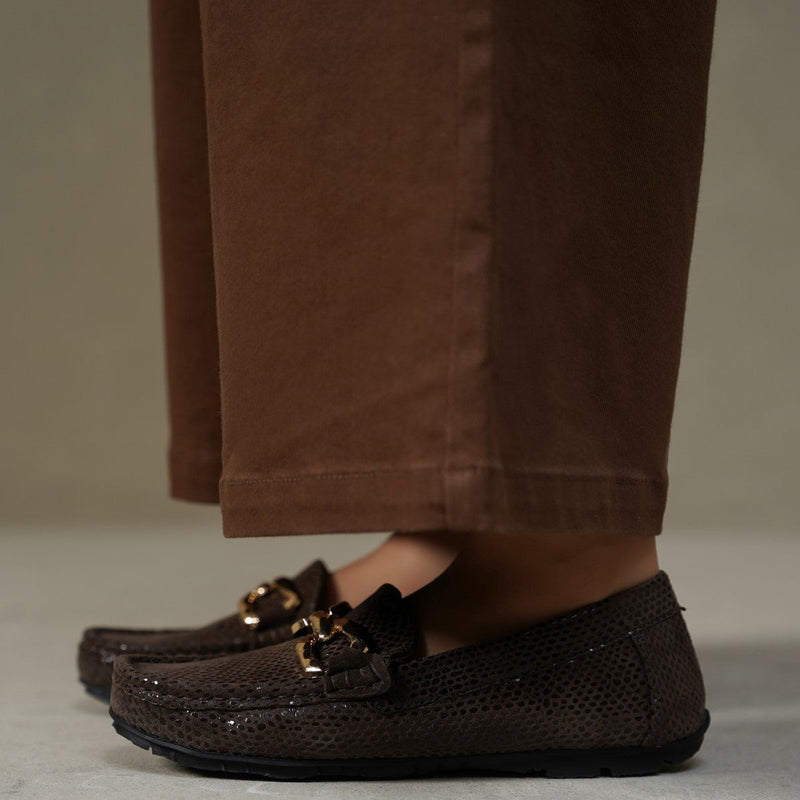 METAL LEATHER LOAFERS
