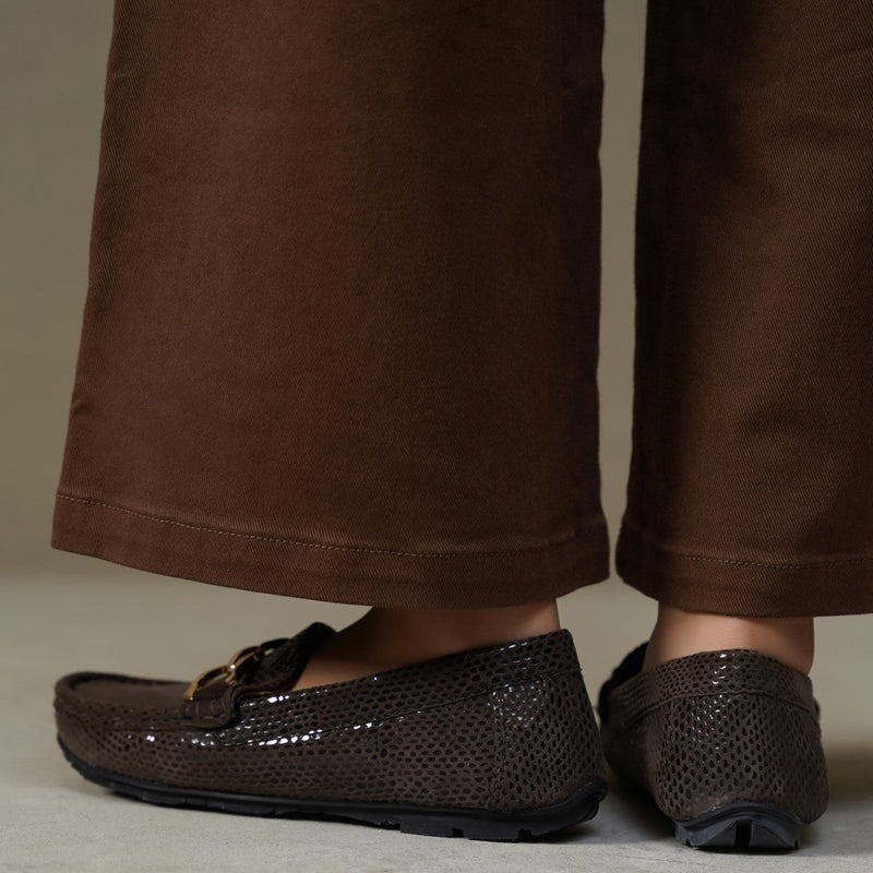 METAL LEATHER LOAFERS