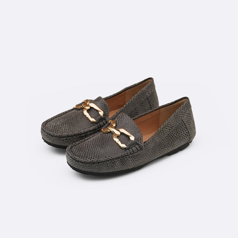 METAL LEATHER LOAFERS