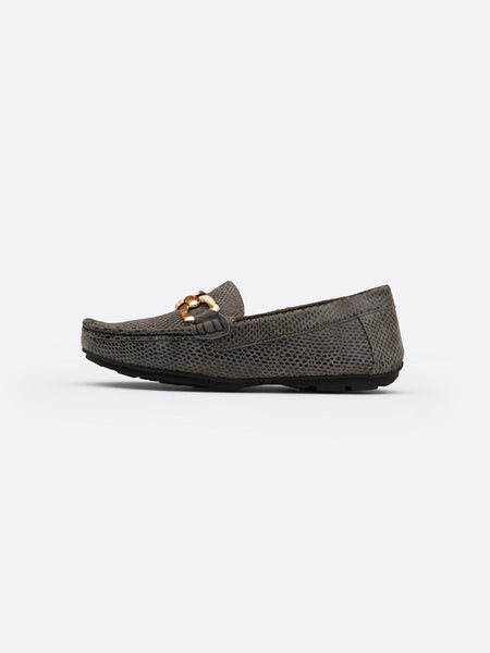 METAL LEATHER LOAFERS