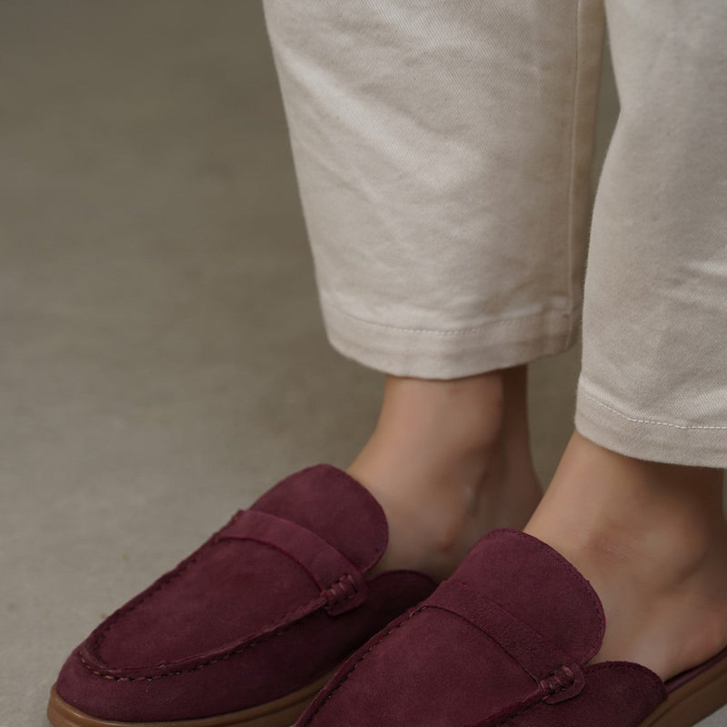 SUEDE LEATHER MULES