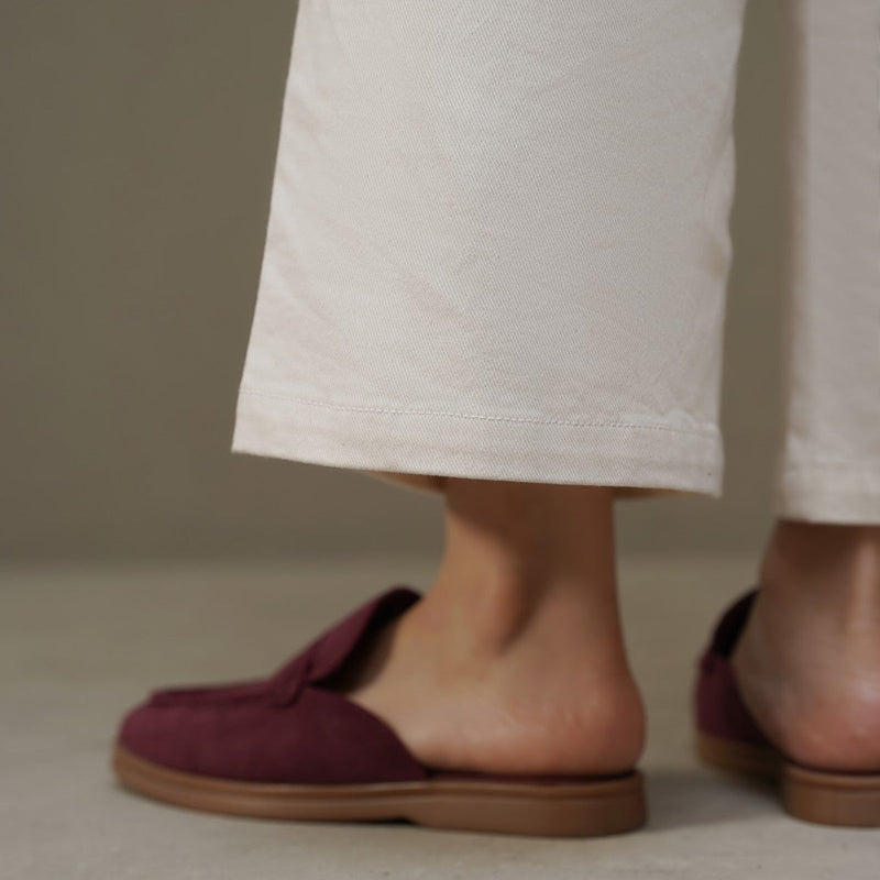 SUEDE LEATHER MULES