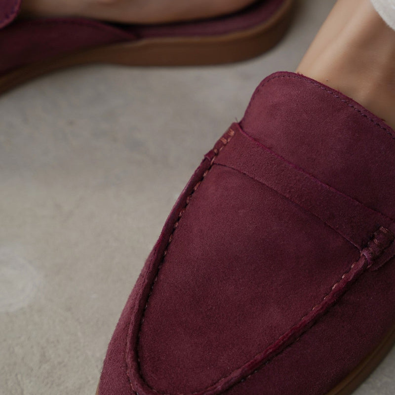 SUEDE LEATHER MULES